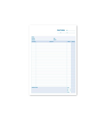 Talonario liderpapel facturas folio original y copia t223 con iva