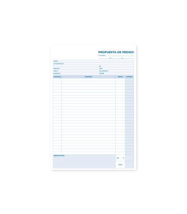 Talonario liderpapel pedidos folio original y 2 copias t325