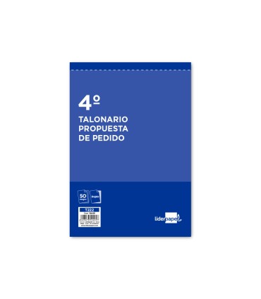 Talonario liderpapel pedidos cuarto original y copia t222