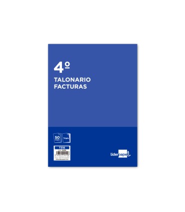 Talonario liderpapel facturas cuarto original y 2 copias t316 con iva