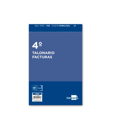 Talonario liderpapel facturas cuarto original y copia t216 con iva