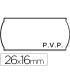 Etiquetas meto onduladas 26x16 mm pvp blanca adh 2 rollo 1200 etiquetas troqueladas