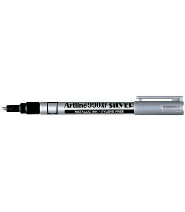 Rotulador artline marcador permanente tinta metalica ek 990 plata punta redonda 12 mm