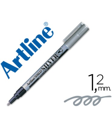 Rotulador artline marcador permanente tinta metalica ek 990 plata punta redonda 12 mm