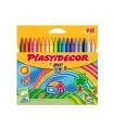 Lapices cera plastidecor caja de 18 colores surtidos