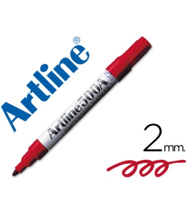 Rotulador artline pizarra ek 500 rojo punta redonda 2 mm recargable