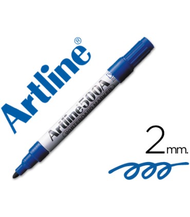 Rotulador artline pizarra ek 500 azul punta redonda 2 mm recargable