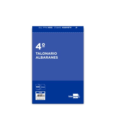 Talonario liderpapel albaran cuarto original t115