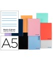 Cuaderno espiral liderpapel a5 wonder tapa plastico 80h 90g pauta 3,5mm con margen colores surtidos