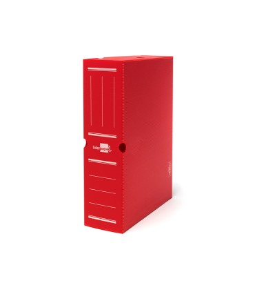 Caja archivo definitivo plastico liderpapel rojo 387x275x105 mm