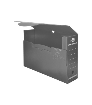 Caja archivo definitivo plastico liderpapel gris 387x275x105 mm