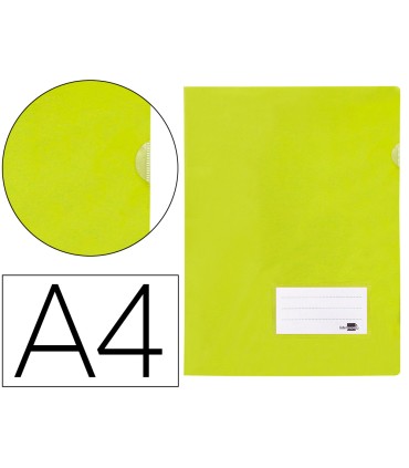 Carpeta liderpapel dossier a4 unero amarillo fluor opaco