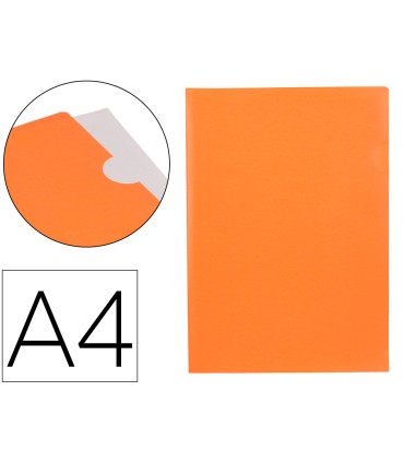 Carpeta liderpapel dossier unero polipropileno din a4 naranja fluor opaco 20 hojas