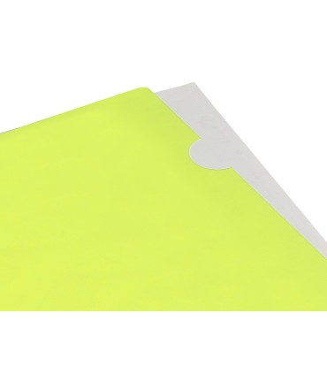 Carpeta liderpapel dossier unero polipropileno din a4 amarillo fluor opaco 20 hojas