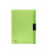 Carpeta liderpapel dossier pinza lateral polipropileno din a4 verde translucido 60 hojas pinza deslizante