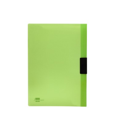 Carpeta liderpapel dossier pinza lateral polipropileno din a4 verde translucido 60 hojas pinza deslizante