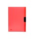 Carpeta liderpapel dossier pinza lateral polipropileno din a4 rojo translucido 60 hojas pinza deslizante