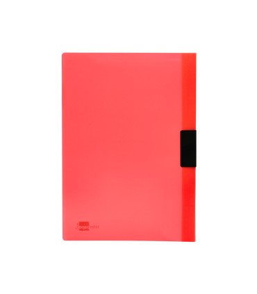 Carpeta liderpapel dossier pinza lateral polipropileno din a4 rojo translucido 60 hojas pinza deslizante