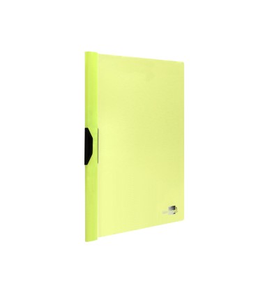 Carpeta liderpapel dossier pinza lateral polipropileno din a4 amarillo fluor opaco 30 hojas pinza deslizante