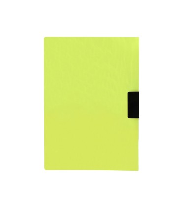 Carpeta liderpapel dossier pinza lateral polipropileno din a4 amarillo fluor opaco 30 hojas pinza deslizante