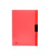 Carpeta liderpapel dossier pinza lateral polipropileno din a4 rojo translucido 30 hojas pinza deslizante