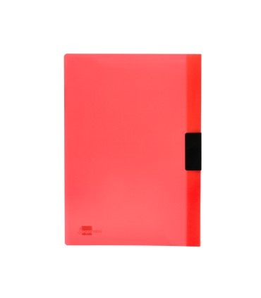 Carpeta liderpapel dossier pinza lateral polipropileno din a4 rojo translucido 30 hojas pinza deslizante