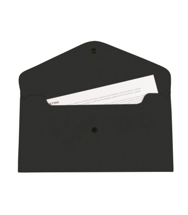 Carpeta liderpapel dossier broche polipropileno tama o sobre americano 260x140 mm negro opaco