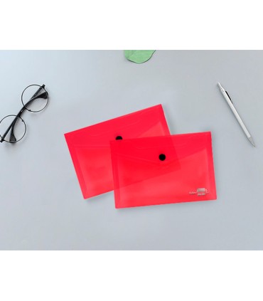 Carpeta liderpapel dossier broche polipropileno din a7 rojo translucido