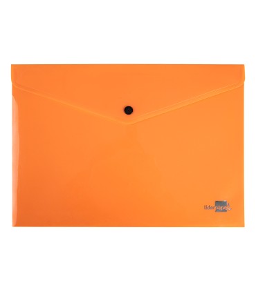 Carpeta liderpapel dossier broche polipropileno din a4 naranja fluor opaco 50 hojas