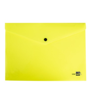 Carpeta liderpapel dossier broche polipropileno din a4 amarillo fluor opaco 50 hojas