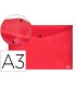 Carpeta liderpapel dossier broche 44243 polipropileno din a3 rojo translucido