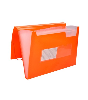 Carpeta liderpapel clasificador fuelle polipropileno din a4 naranja fluor opaco 13 departamentos