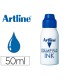 Tinta tampon artline azul bote 50 cc