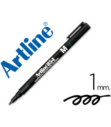 Rotulador artline retroproyeccion punta fibra permanente ek 854 negro punta redonda 1 mm