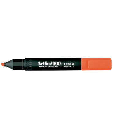 Rotulador artline fluorescente ek 660 rojo punta biselada