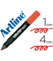 Rotulador artline fluorescente ek-660 rojo punta biselada