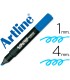 Rotulador artline fluorescente ek 660 azul punta biselada