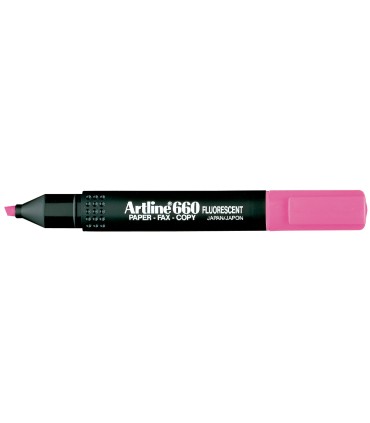 Rotulador artline fluorescente ek 660 rosa punta biselada