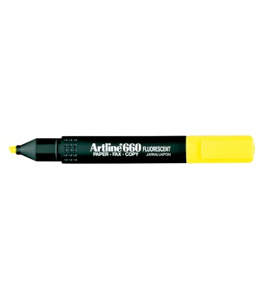 Rotulador artline fluorescente ek 660 amarillo punta biselada