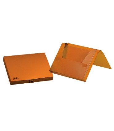 Carpeta liderpapel portadocumentos gomas polipropileno din a4 naranja fluor lomo 25 mm