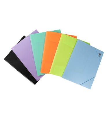 Carpeta liderpapel gomas solapas polipropileno din a4 naranja fluor opaco