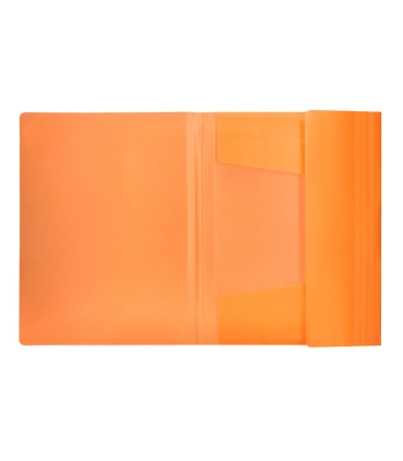 Carpeta liderpapel gomas solapas polipropileno din a4 naranja fluor opaco