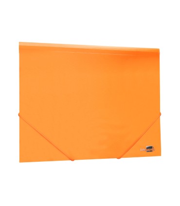 Carpeta liderpapel gomas solapas polipropileno din a4 naranja fluor opaco