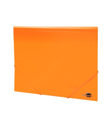 Carpeta liderpapel gomas solapas polipropileno din a4 naranja fluor opaco