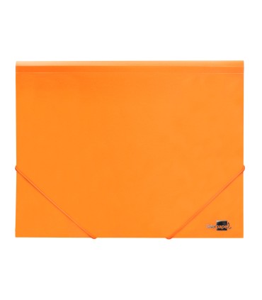 Carpeta liderpapel gomas solapas polipropileno din a4 naranja fluor opaco