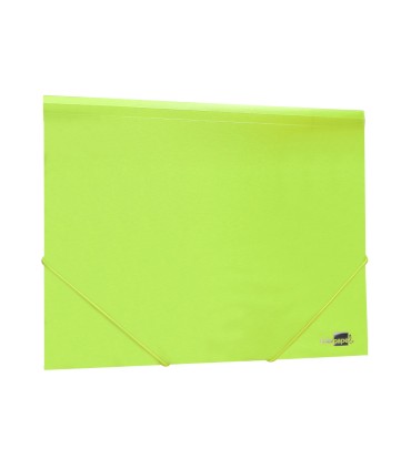 Carpeta liderpapel gomas solapas polipropileno din a4 amarillo fluor opaco