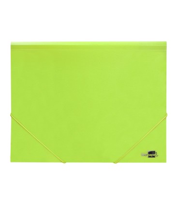 Carpeta liderpapel gomas solapas polipropileno din a4 amarillo fluor opaco