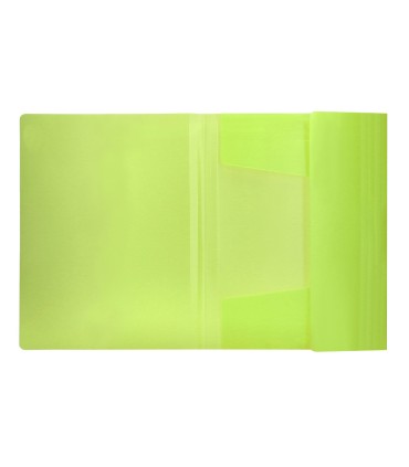 Carpeta liderpapel gomas solapas polipropileno din a4 amarillo fluor opaco