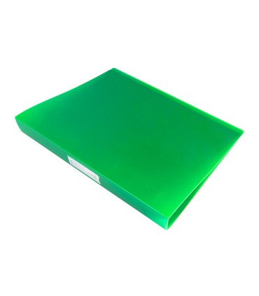 Carpeta liderpapel 4 anillas 25 mm mixtas polipropileno din a4 verde manzana opaco