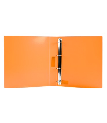 Carpeta liderpapel 4 anillas 25 mm mixtas polipropileno din a4 naranja fluor opaco